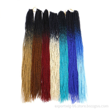 Senegalese Twist Crochet Braids Hair Small Twist Crochet Synthetic Braiding Hair Extensions Twist Braids Hair 24 inch